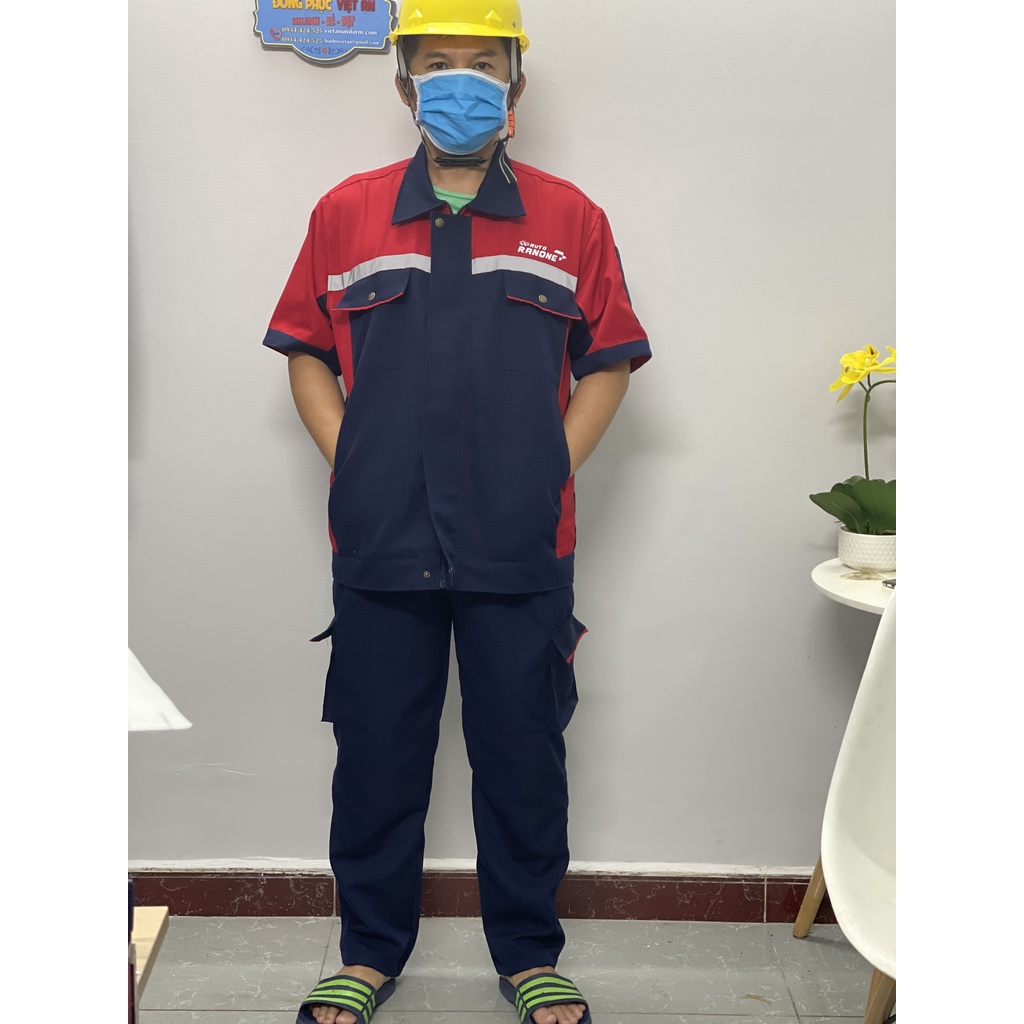 Quần kaki túi hộp bảo hộ lao động nam  loại dày cho kỹ sư cơ khí, xây dựng,hóa dầu, sơn-xưởng sản xuất