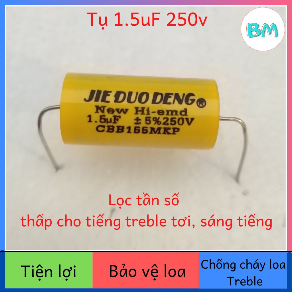 TỤ LOA TREBLE - 1.5uF 2.2uF 3.3uF 4.7uF 250V - TỤ PHÂN TẦN LOA TRÉP