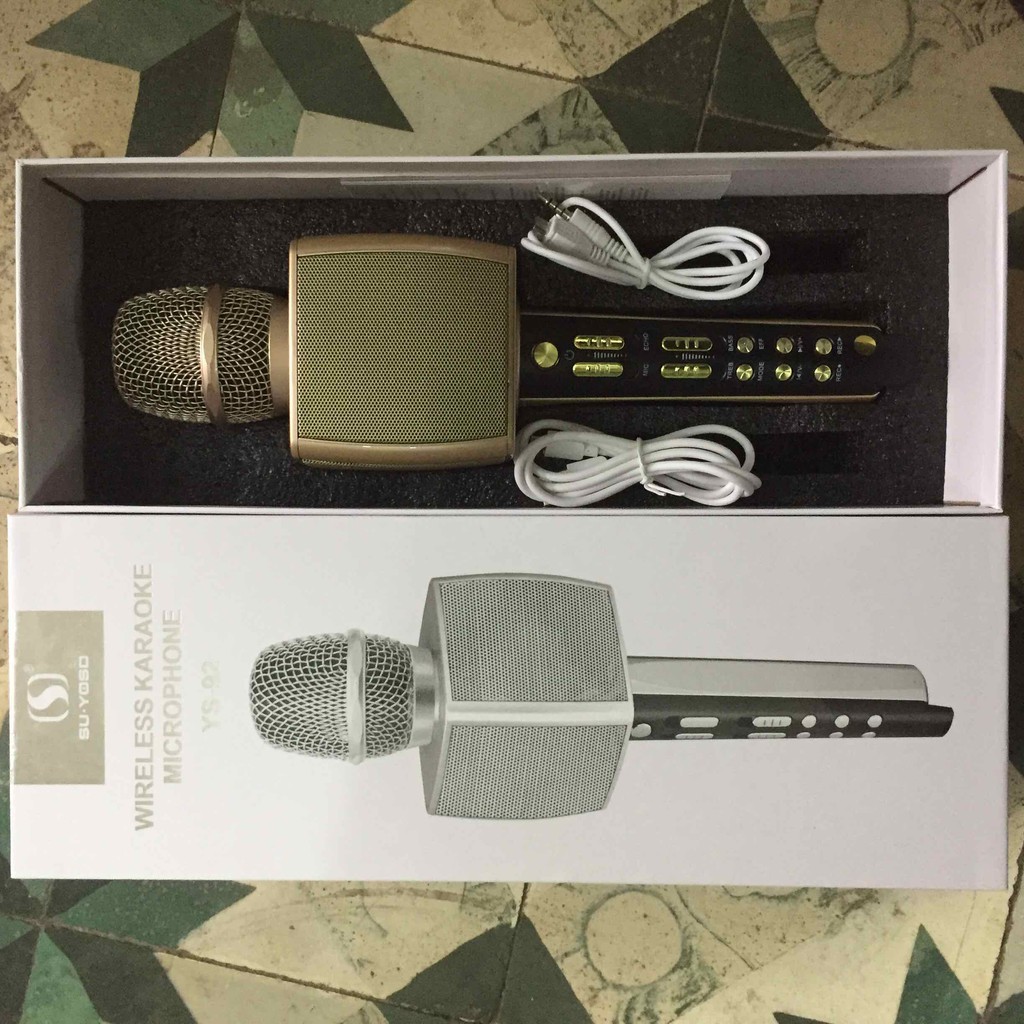 [Mã 159ELSALE hoàn 7% xu đơn 300K] Mic Hát Karaoke Bluetooth Mới Nhất Hay Nhất YS-92 Bảo Hành 12 tháng - 311