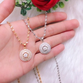 Dât chuyền mặt đính hột xoàn - trang sức Bảo Nghi