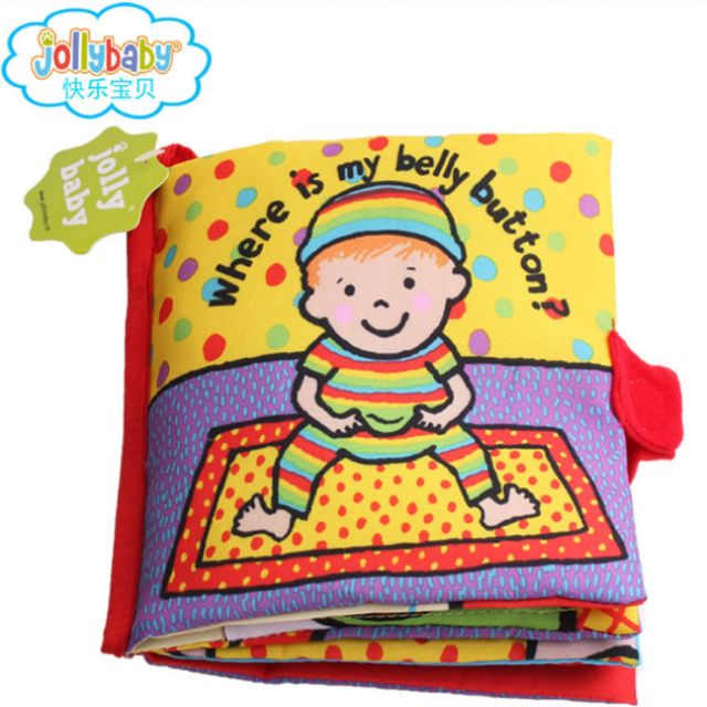 Sách vải Jollybaby phát triển kỹ năng cho bé where is my belly button