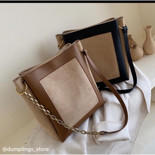 Túi đeo chéo vải da lộn