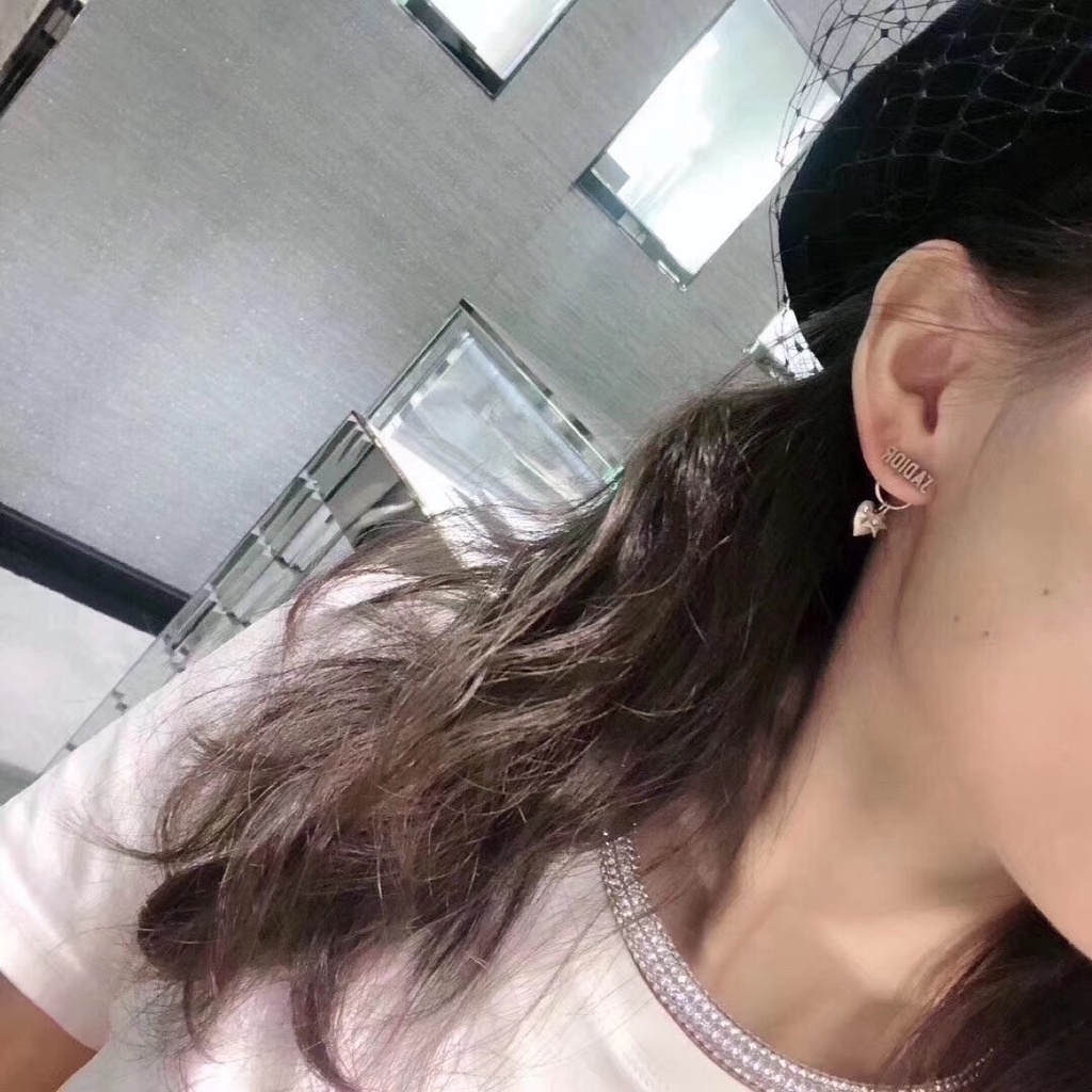 Bông tai Trái tim nhỏ Retro JADIOR Xuyên khuyên tai nữ