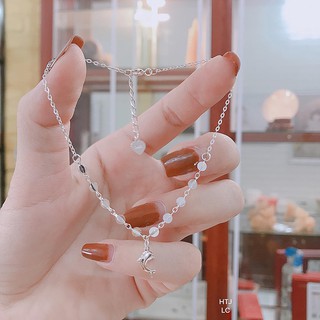 Lắc tay - chân bạc ý hình cá heo