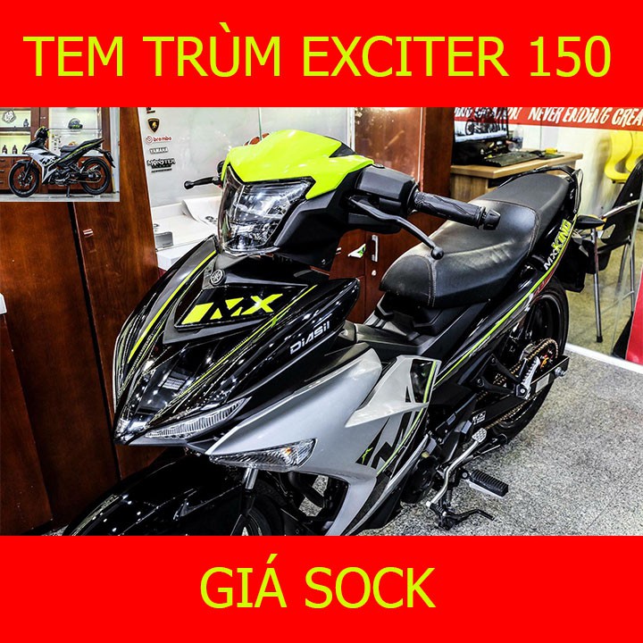 Tem Trùm Xe Exciter 150 Ex ( mẫu mới )