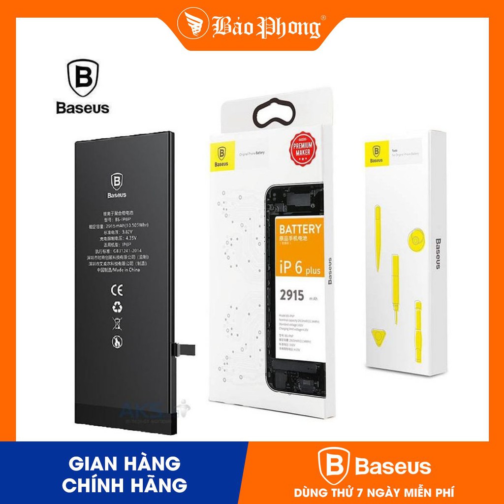Pin iP chính hãng Baseus và TITAN dung lượng cao / Baseus Original Phone Battery BÁN KÈM BỘ Tô VÍT ĐỂ THAY PIN