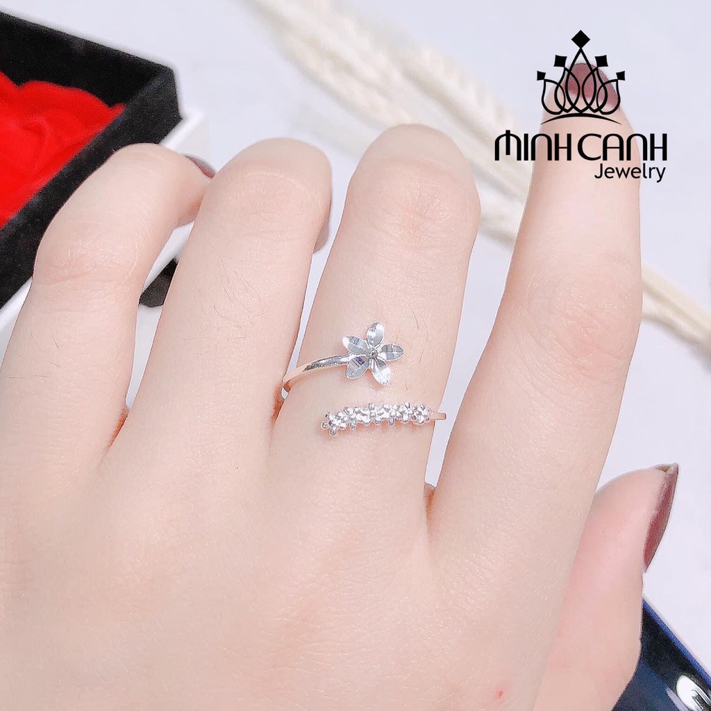 Nhẫn Bạc Nữ Hình Hoa 5 Cánh Dáng Hở Freesize - Minh Canh Jewelry