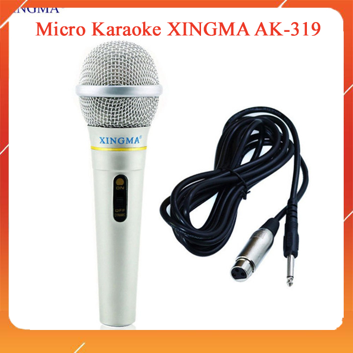 Bán micro có dây xịn - Micro Karaoke XINGMA AK-319 - Âm Bass Êm Bắt Âm Tốt, Chống Hú, Chống Rè, Loại Bỏ Tạp Âm
