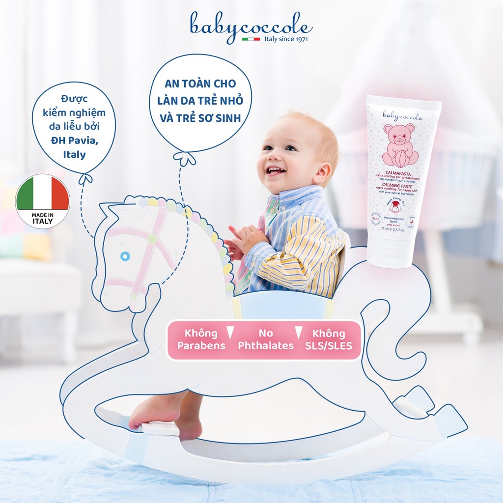 Kem chống hăm cho bé Babycoccole 0M+ chiết xuất hoa cúc và ZnO 10% 75ml