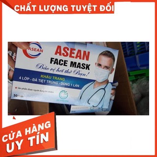 Khẩu Trang Y Tế 4 Lớp ASEAN Kháng Khuẩn ( CÓ CHỨNG NHẬN )