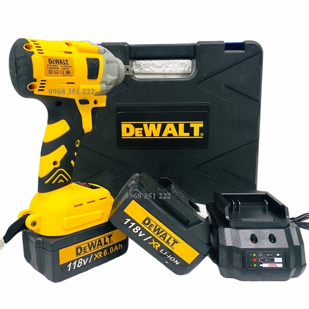 Máy Siết Bulong DeWaLT 118V, Tặng Full Phụ Kiện Như Hình