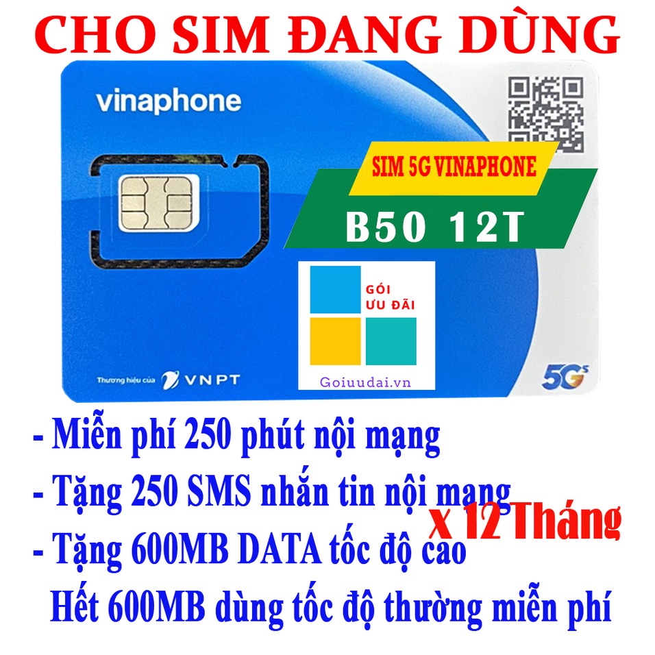 [ĐĂNG KÝ / GIA HẠN] GÓI cước B50 của Vinaphone