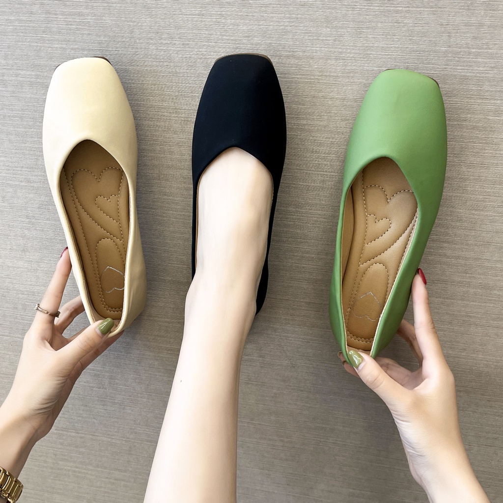 Giày Búp Bê Da Thời Trang Dành Cho Nữ