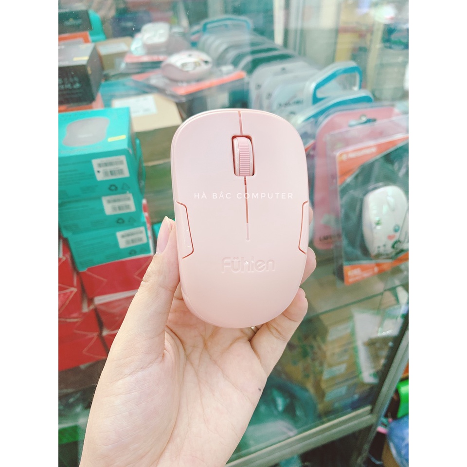 Chuột Không Dây FUHLEN A06 Pink ( Màu Hồng) - Hàng Chính Hãng Ninza BH 24 Tháng