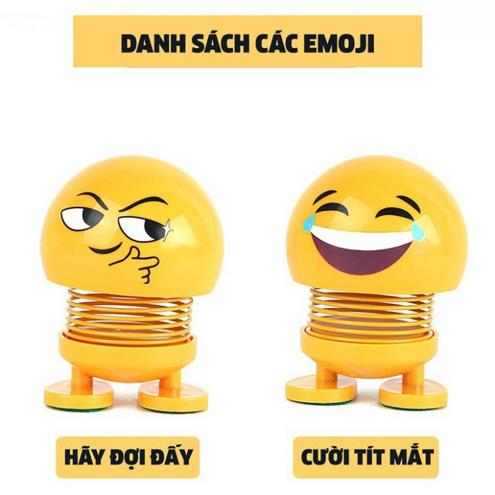 Đồ chơi cho bé 🌿GIÁ SỐC 🌿 Thú nhún emoji lò xo lắc đầu hình biểu tượng cảm xúc đáng yêu SP001635