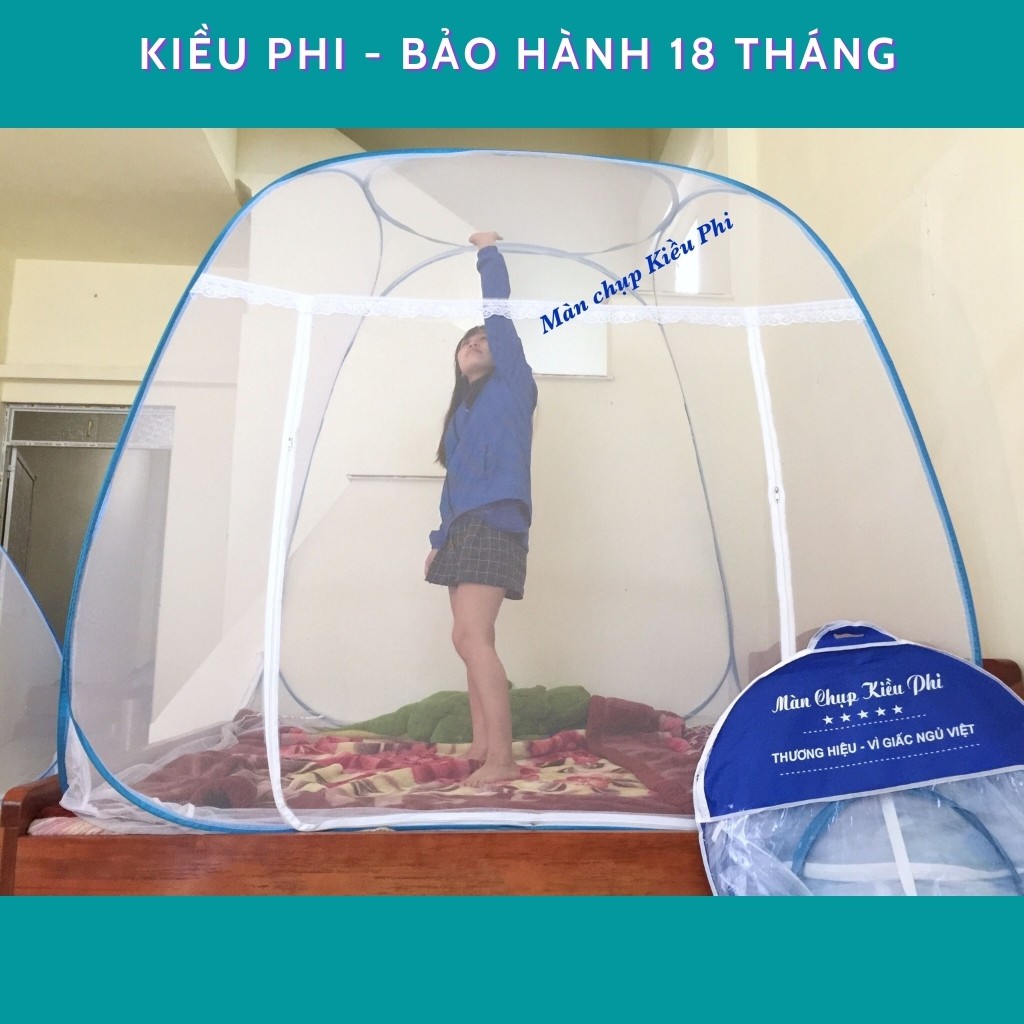 Mùng chụp tụ bung người lớn  1m2, 1m6, 1m8, 2m2 -  màn tự bung đỉnh rộng gấp gọn tiện dụng