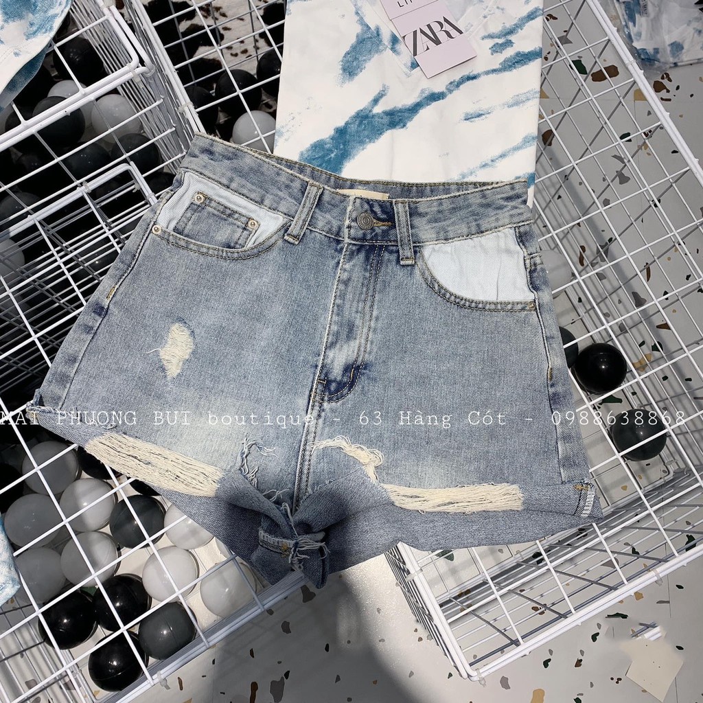 (TÁO ĐỎ BIGSIZE 55-90KG) QUẦN SHORT JEAN RÁCH NỮ, QUẦN BÒ ĐẮP TÚI NỮ CẠP CAO SANG CHẢNH MỌI PHONG CÁCH QS1 🥰🥰🥰