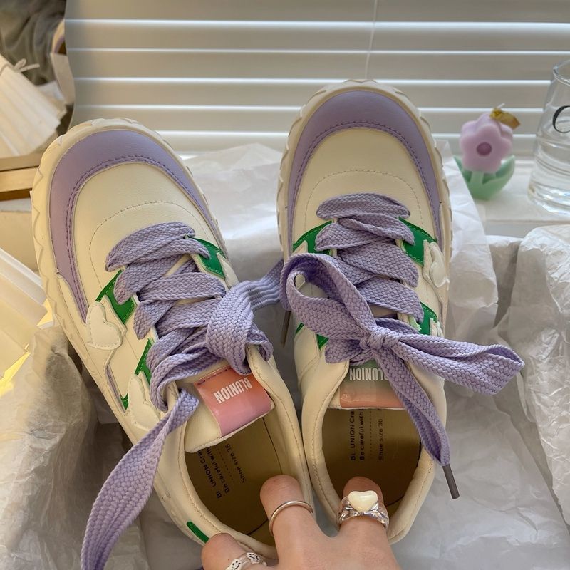 Giày Thể Thao Màu Trắng Thiết Kế Mới Năng Động Thời Trang Dành Cho Nữ