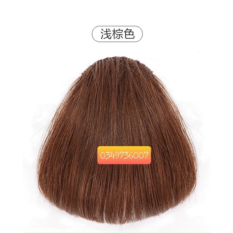 Tóc giả mái bằng Hàn Quốc làm từ tóc thật, dệt tay, mái phồng tự nhiên có thể cắt, uốn, nhuộm - Cô nàng sư tử