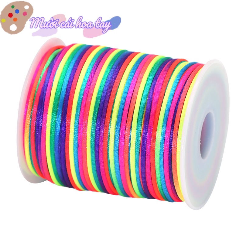 Dây Dù 7 Màu Rực Rỡ Làm Vòng Tay May Mắn Dây Tết Tóc Nhiều Màu