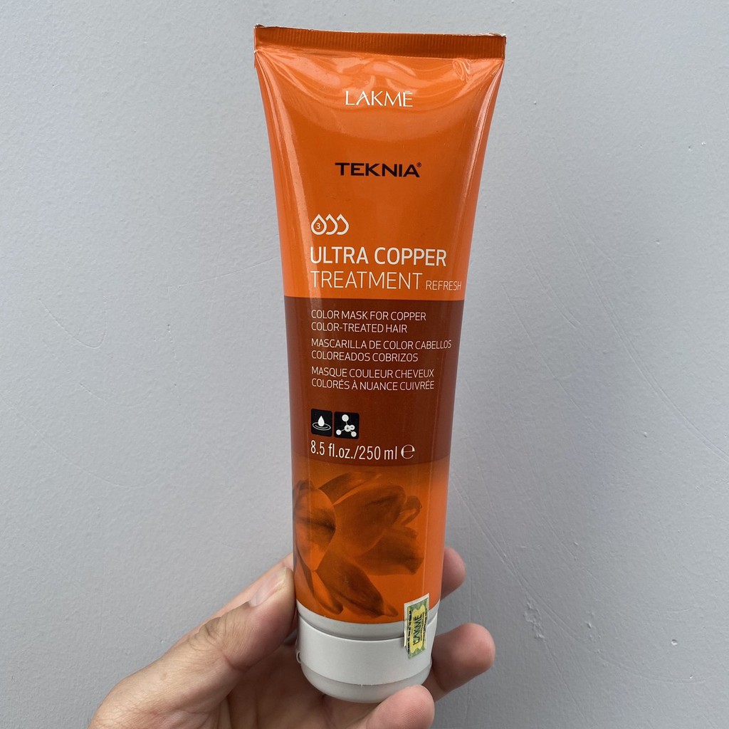 Kem ủ tóc cho tóc nhuộm màu đồng Lakme Teknia Saffron Copper Color Refresh Mask 250ml