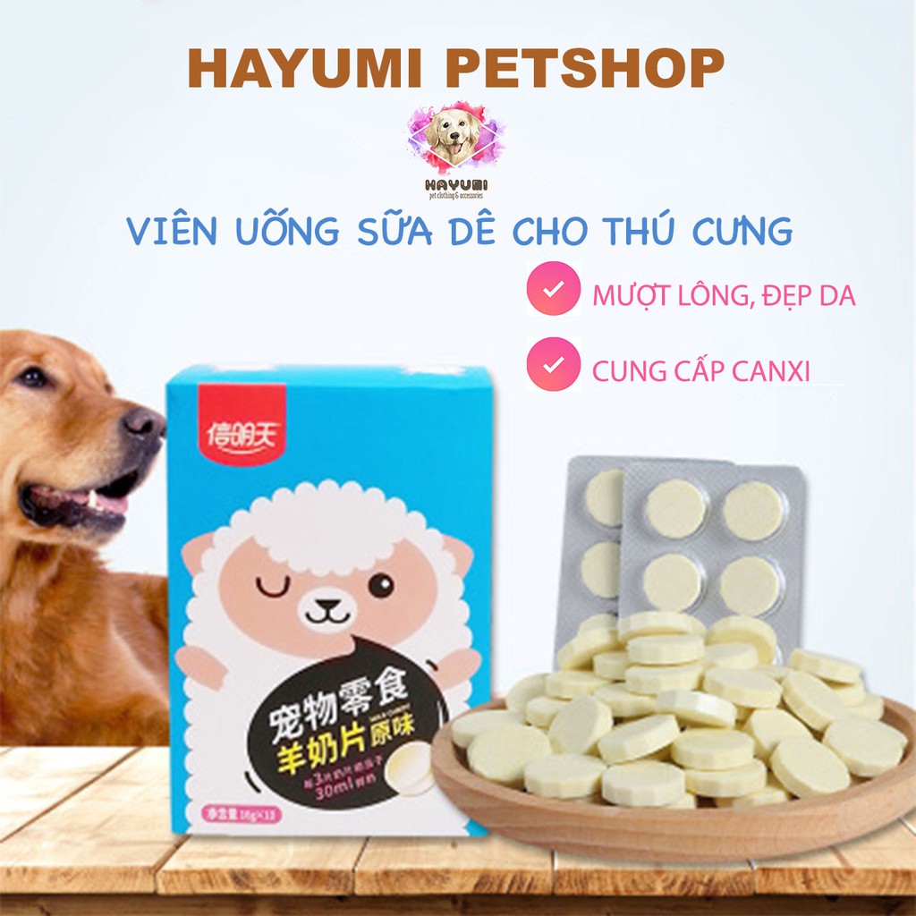 SỮA DÊ DẠNG VIÊN CUNG CẤP CANXI DÀNH CHO CHÓ MÈO - HAYUMI