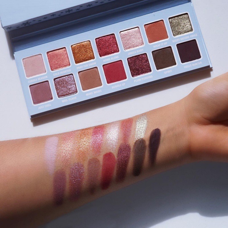 Bảng Phấn Mắt 14 Màu Sắc Hiệu Ứng Lì / Ánh Nhũ Chống Nước Bền