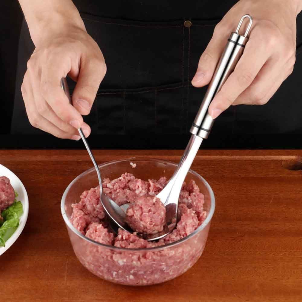 Khuôn Làm Thịt Viên / Cá Viên Bằng Thép Không Gỉ Tiện Dụng Cho Nhà Bếp