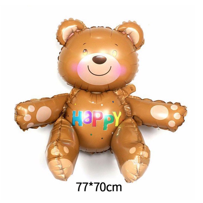 Bóng Bóng hoa cúc trắng, Gấu Teddy 4d, Bông Hoa Mặt Cười, kẹo xoắn, bóng cao su mặt cười trang trí sinh nhật Hàn Quốc