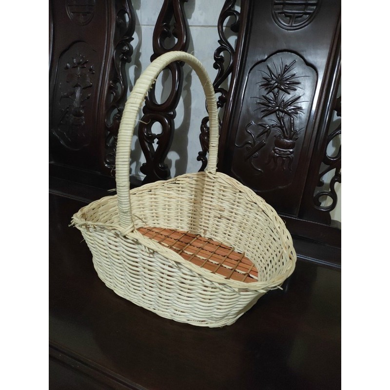 Giỏ mây đựng quà tết D35cm N27cm C14cm