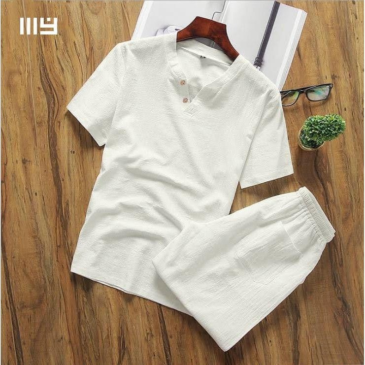 Bộ Đũi Nam Chất Đũi Siêu Mát,Áo Đũi Nam Cổ Tàu Cộc Tay Phong Cách | BigBuy360 - bigbuy360.vn