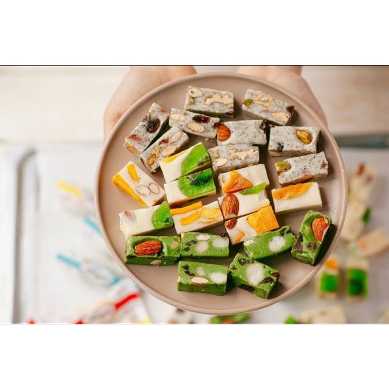 Set nguyên liệu làm kẹo nougat /Tặng kèm túi kẹo và giấy gạo