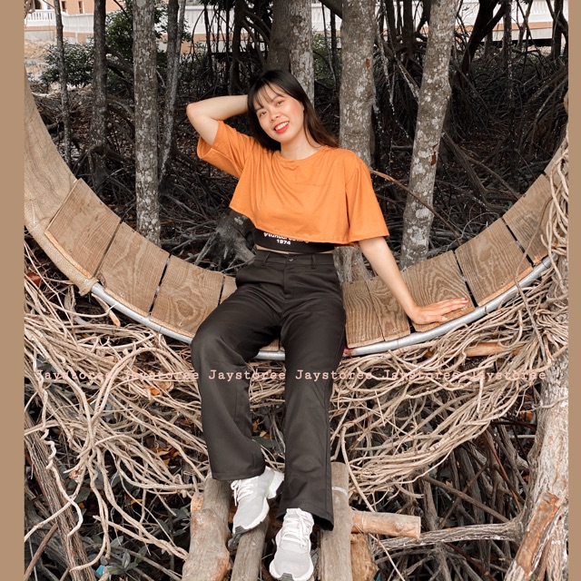 Quần Tây Đen Ống Rộng/Simple Pants ❤️/Freeship 99k ❤️