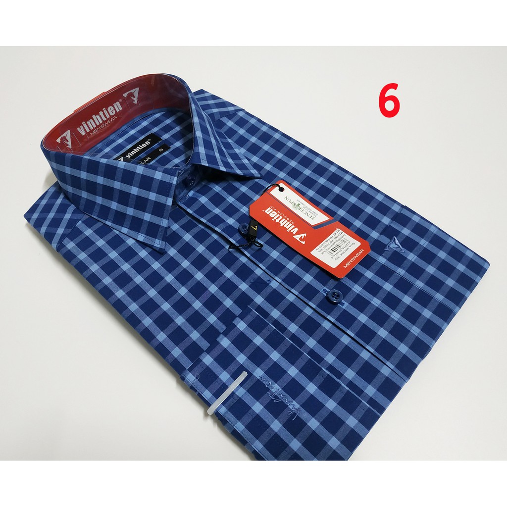 Áo Sơ Mi Dài Tay Dáng Regular Vĩnh Tiến Caro LK1-G146