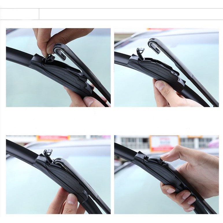 Gạt mưa ô tô silicon cao cấp - Gạt mưa siêu bền siêu sạch dành cho xe hơi, bảo hành 1 đổi 1 tới 3 tháng | BigBuy360 - bigbuy360.vn