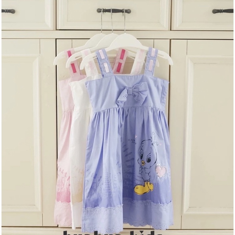 Váy 2 dây bé gái LT 4-8 tuổi  Đầm bé gái cotton cao cấp xuất dư 0622