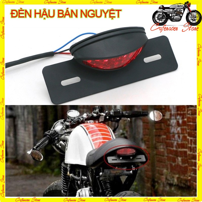 Đèn hậu xe máy cao cấp hình bán nguyệt chuyên độ xe CAFE RACER Win GN125 67 PKL
