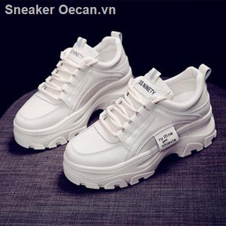 ☇☽Daddy shoes girl in2019 autumn and winter new Korean version of the sneakers set up thick-soled muffin plus velvet sm