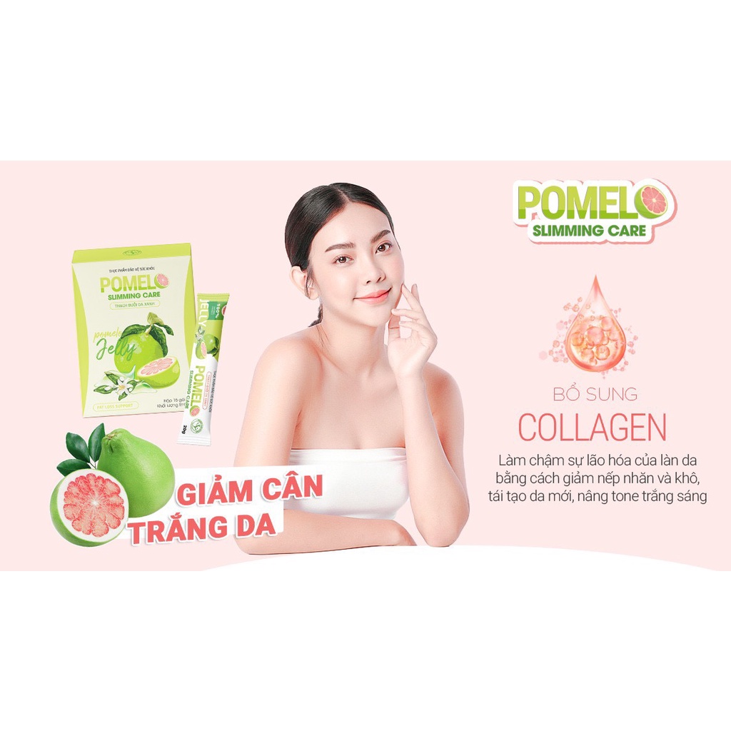 Thạch Bưởi Da Xanh POMELO SLIMMING CARE Giảm Cân, Giảm Mỡ, Giữ Dáng, đẹp Da Hiệu Qủa Cho Tất Cả Cơ Địa