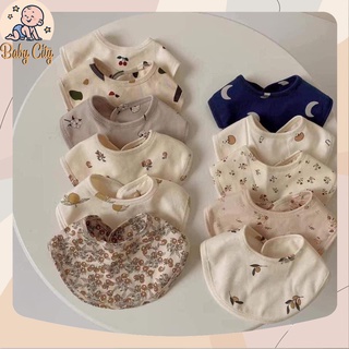 Yếm tròn phong cách Hàn Quốc cho bé cotton cao cấp cực đẹp