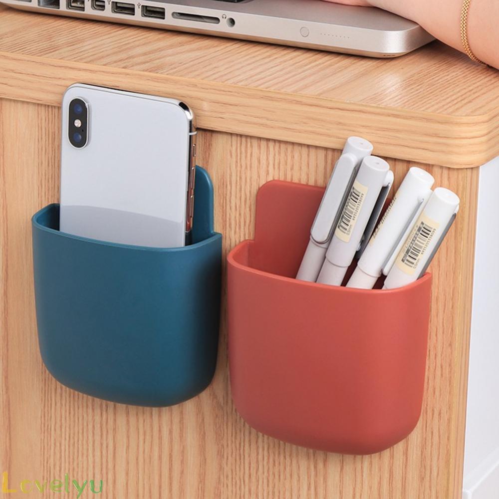 &lt;READY STOCK&gt;1X Perforation-free wall-mounted cell phone storage box multi-functional convenient100% brand new！