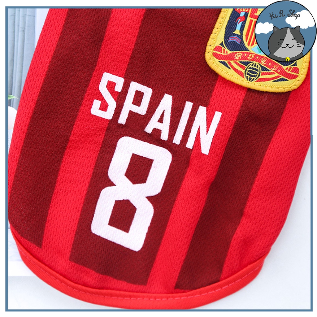 Áo Ba Lỗ In Hình Bóng Đá Các Nước Thiết Kế Xinh Xắn Cho Thú Cưng Áo Mùa Hè Cho Chó Mèo