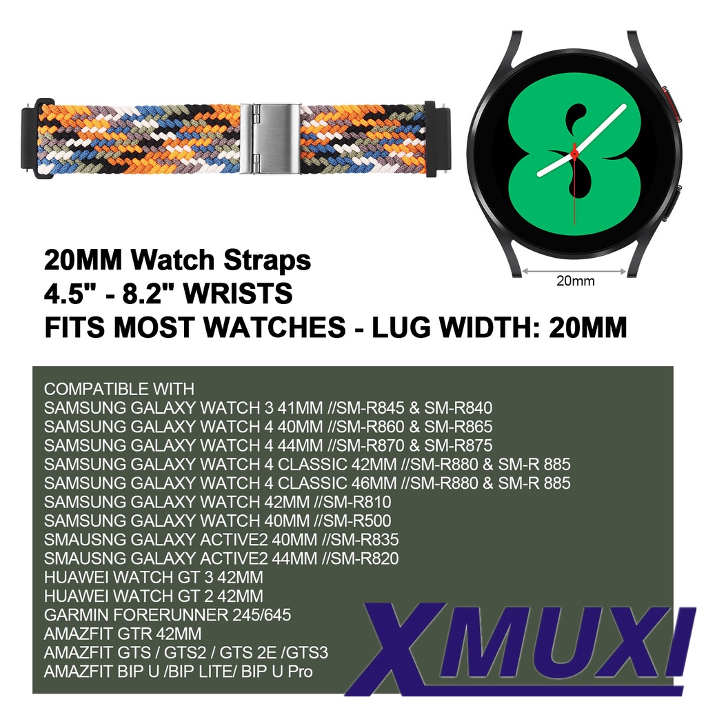 Dây Đeo Đồng Hồ 20mm Cho Samsung Galaxy Watch 5 / 5 pro / 4 44mm 40mm / Active 2