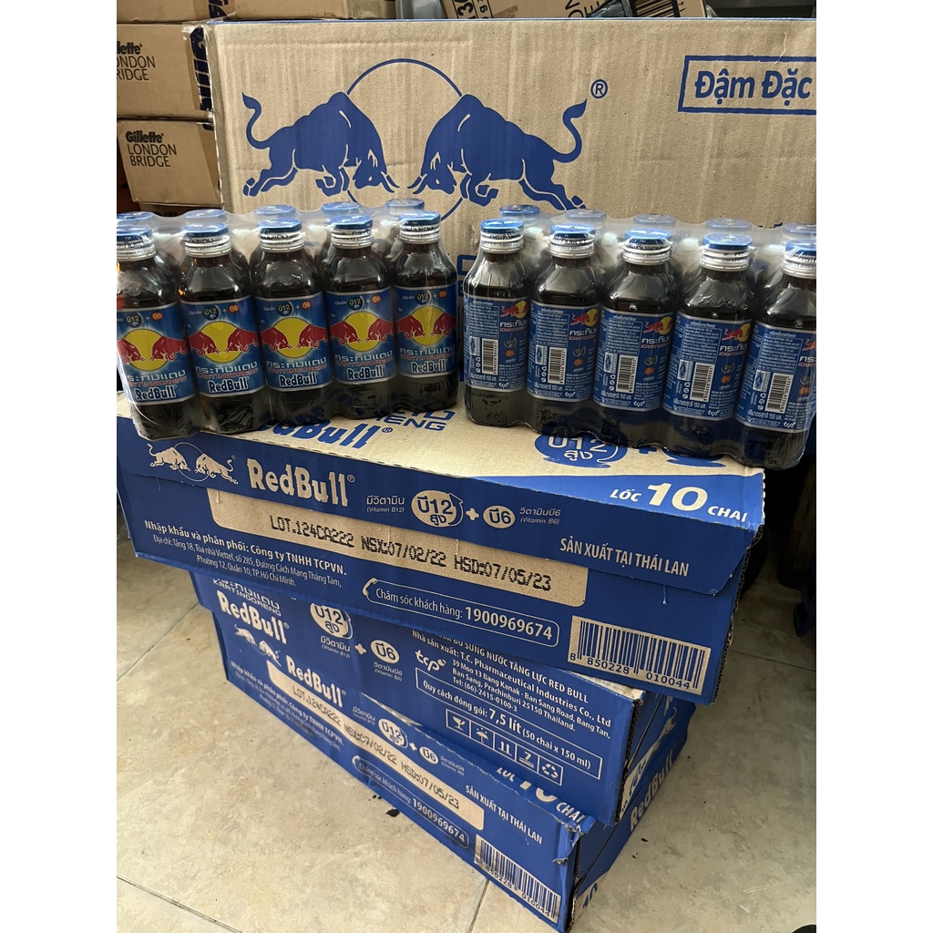 RedBull Thái Chai Thủy Tinh Thùng 50 Chai