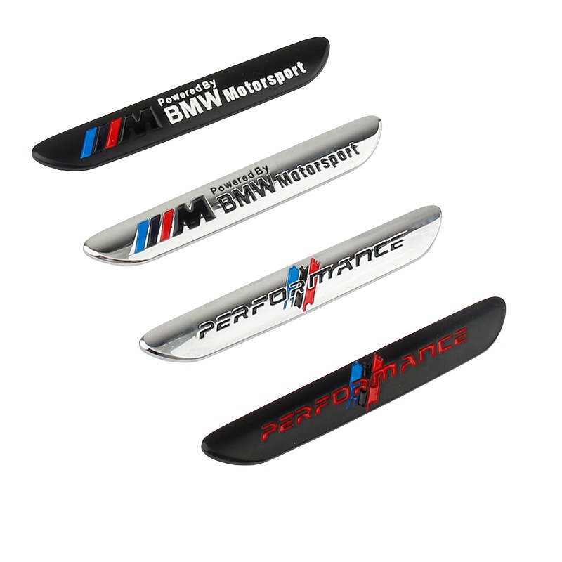 FENDER 1 ❤ Miếng Dán Logo BMW 3D Bằng Kim Loại Trang Trí Thân / Đuôi Xe Hơi