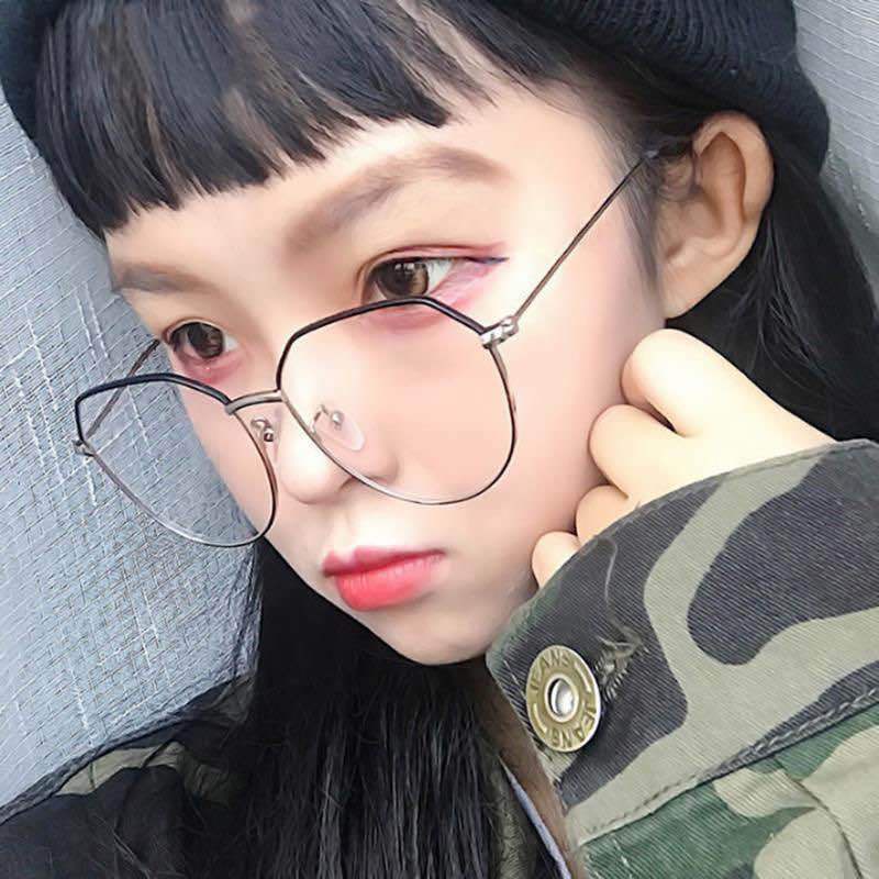 Kính mắt gọng lớn bằng kim loại chống tia bức xạ bảo vệ mắt khi sử dụng máy tính kiểu dáng thời trang