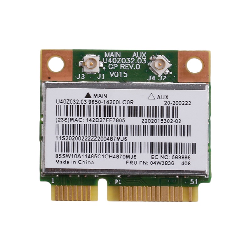 Thẻ Không Dây Băng Tần Kép Hình Ngôi Sao Bcmmy Cho BCM943142Card Mạng Mini PCI-e 2.4G / 5G BT4.0 Pcie 802.11b / g / n