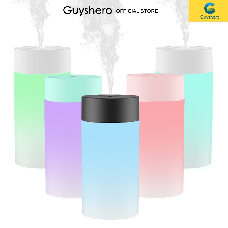 Máy phun sương tạo ẩm GUYSHERO 400ml khuếch tán tinh dầu tích hợp đèn ngủ bóng led đa chức năng