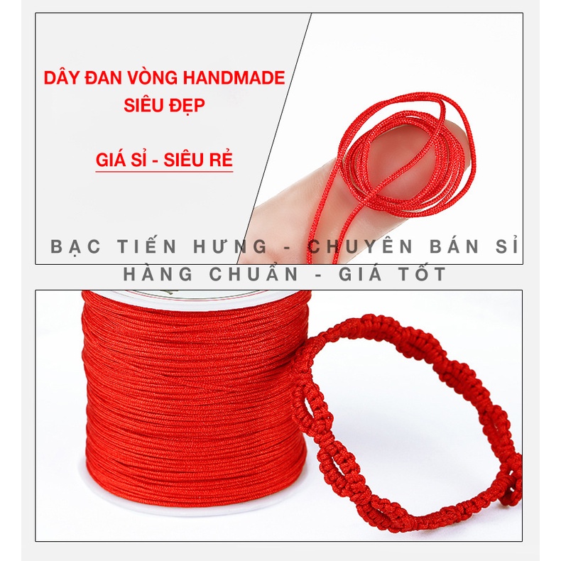 🔰 GIÁ BÁN SỈ 🔰 LOẠI I: Cuộn dây dù đan vòng handmade 0.8mm 25 màu lựa chọn - Dây siêu đẹp