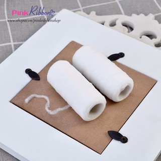 Chỉ bông buộc nơ, nguyên liệu làm nơ bờm kẹp, phụ kiện tóc, hoa giả